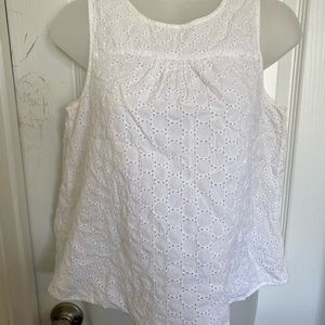 White eyelet shirt